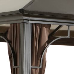 Sojag 10-ft x 12-ft Sumatra Brown Gazebo with Hardtop Roof (Screen Included)