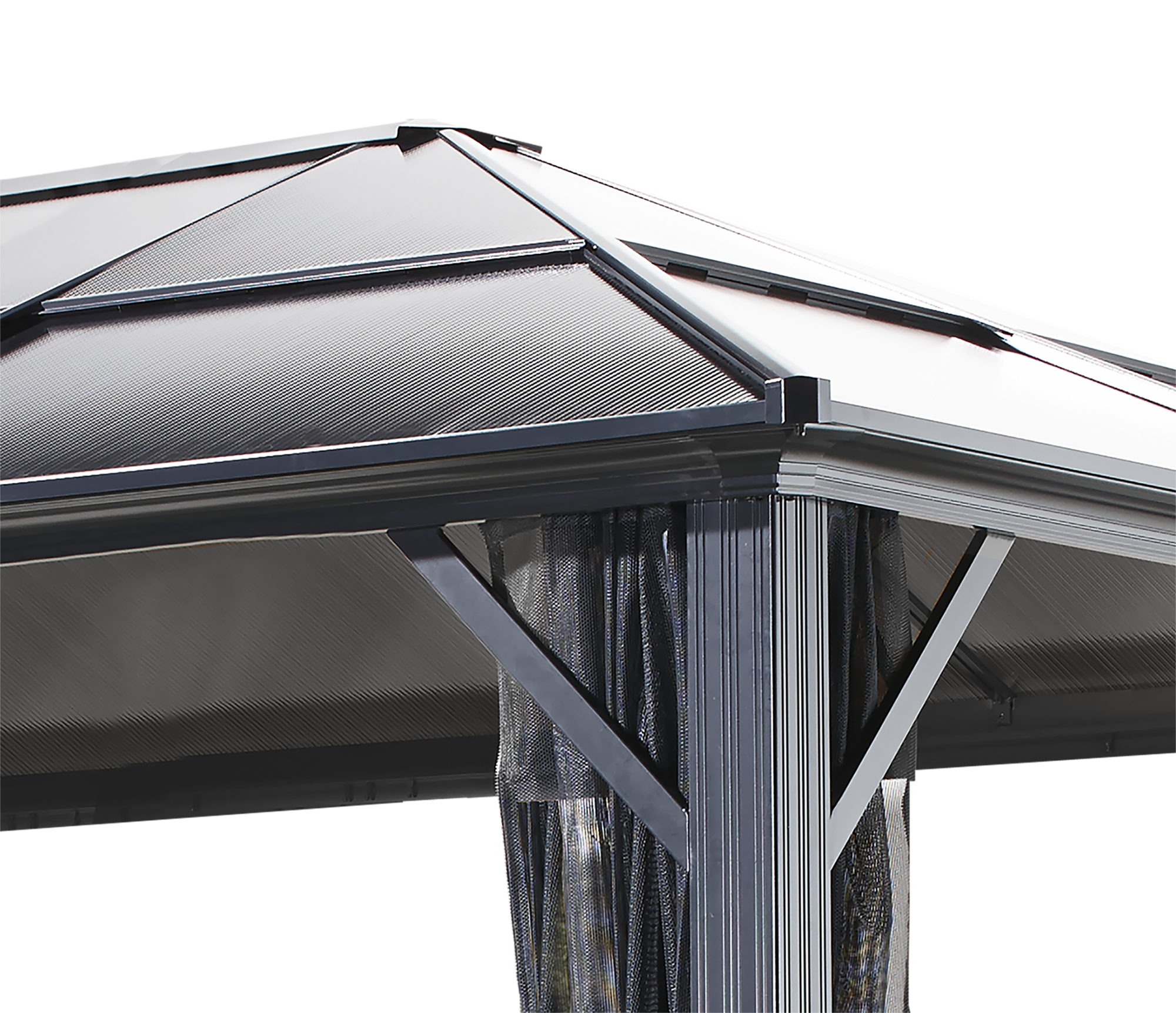 Sojag 10-ft x 10-ft Meridien Charcoal Gazebo with Hardtop Roof
