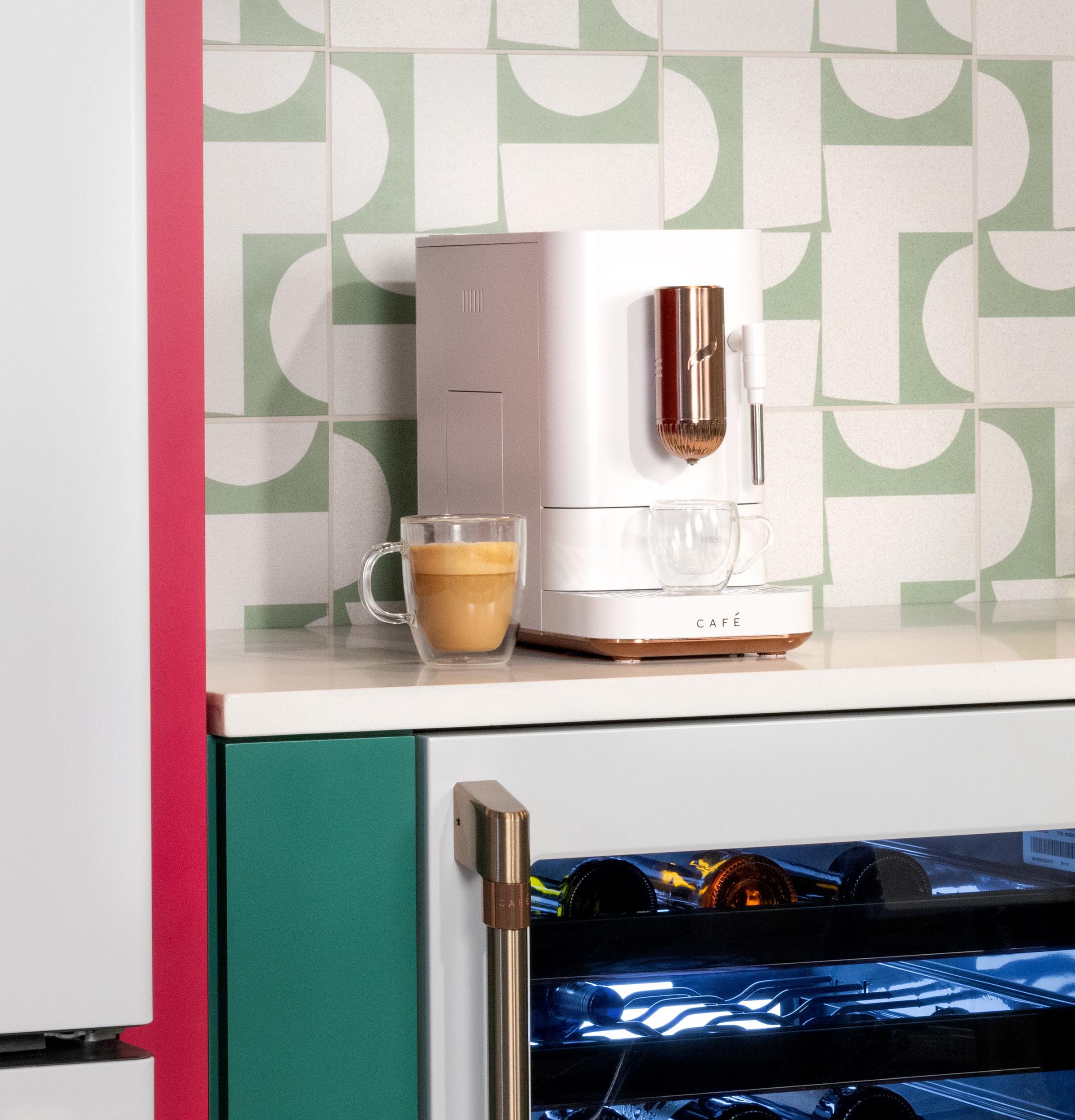 Cafe Affetto Automatic Stainless steel Programmable Wi-Fi Espresso Machine with Drip Tray ( Matte White )
