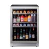 Ca'Lefort 24-in W 220 -Can Capacity Stainless Steel Built-in/Freestanding Indoor Beverage Refrigerator with Glass Door