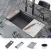 Ruvati epiStage Undermount 33-in x 19-in Granite Single bowl Workstation Kitchen Sink