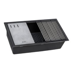 Ruvati epiStage Undermount 33-in x 19-in Granite Single bowl Workstation Kitchen Sink