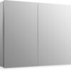 KOHLER Embark 35-in x 26-in Surface/Recessed Mount Anodized Aluminum Mirrored Rectangle Soft Close Medicine Cabinet