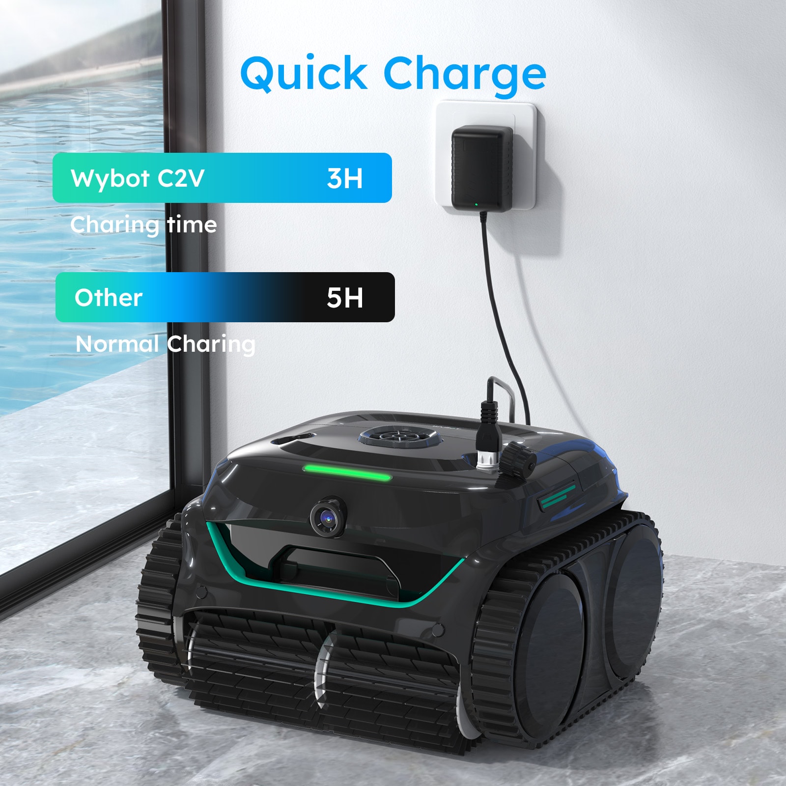 Wybot C2 Vision 12-in Robotic Pool Vacuum