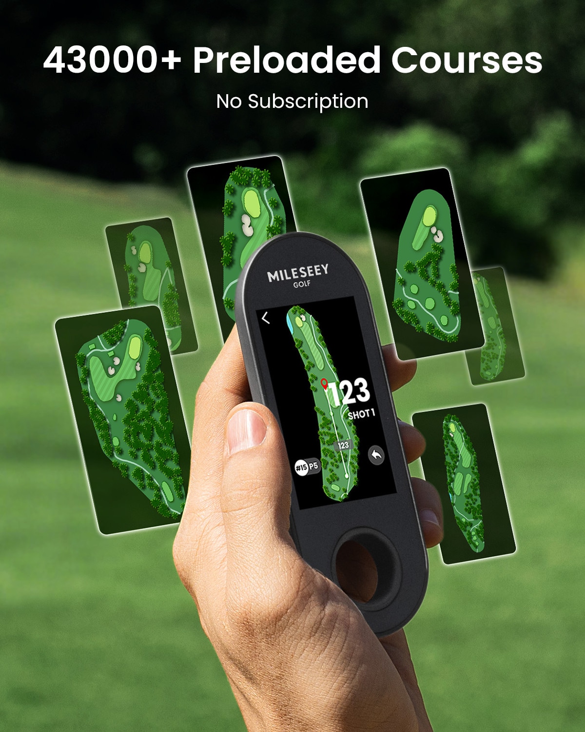 MILESEEY Golf GPS Speaker with Detachable Handheld GPS