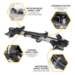 Saris Freedom 2 Bike Hitch Rack Aluminum Platform Carrier Fits 1.25 and 2 Inch Receivers