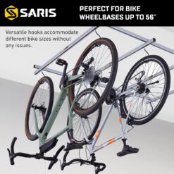 Saris Cycle Glide Ceiling Bike Rack - 4 Bike Capacity Bike Hanging System for Garage