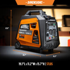 GENMAX 4000 Starting / 3200 Running Watt Gasoline Single Fuel Portable Generator