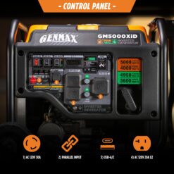 GENMAX 5000 Starting / 4000 Running Watt Gasoline/Liquid propane Dual Fuel Portable Generator