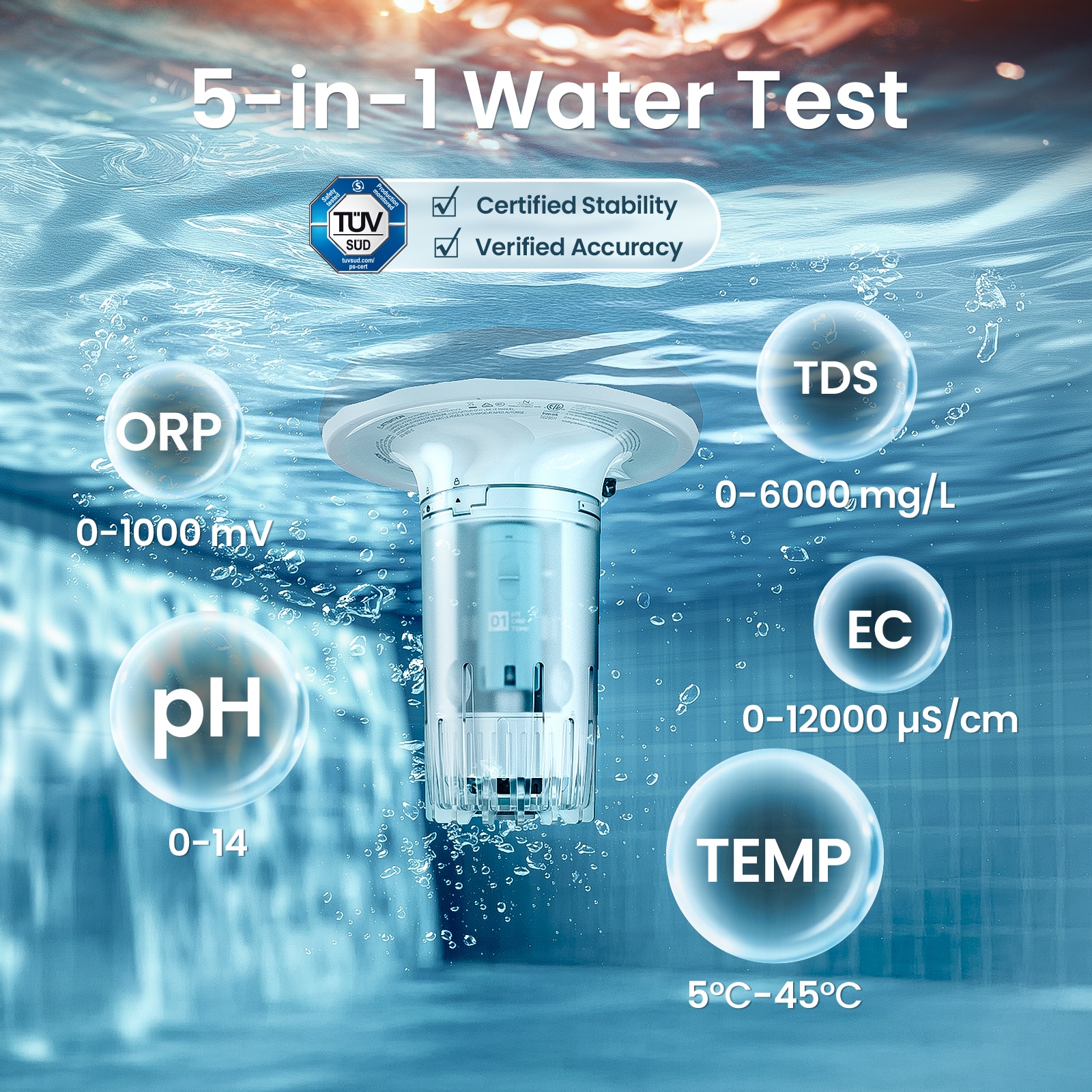 Aiper HydroComm Programmable Wireless Pool Chemical Monitoring System