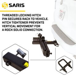 Saris Swing Away Hitch Adapter - 2 Inch Receiver - 250 lb Capacity - Foldable Hitch Cargo Carrier