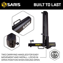 Saris Swing Away Hitch Adapter - 2 Inch Receiver - 250 lb Capacity - Foldable Hitch Cargo Carrier