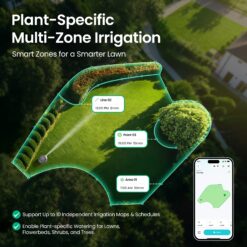 Aiper IrriSense N2 Smart Lawn Irrigator for Areas up to 4300 sq ft with Automatic Fertilizer and Pesticide Dispensing Weather Sensor Watering Customizable Mapping and App Scheduling