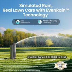 Aiper IrriSense N2 Smart Lawn Irrigator for Areas up to 4300 sq ft with Automatic Fertilizer and Pesticide Dispensing Weather Sensor Watering Customizable Mapping and App Scheduling