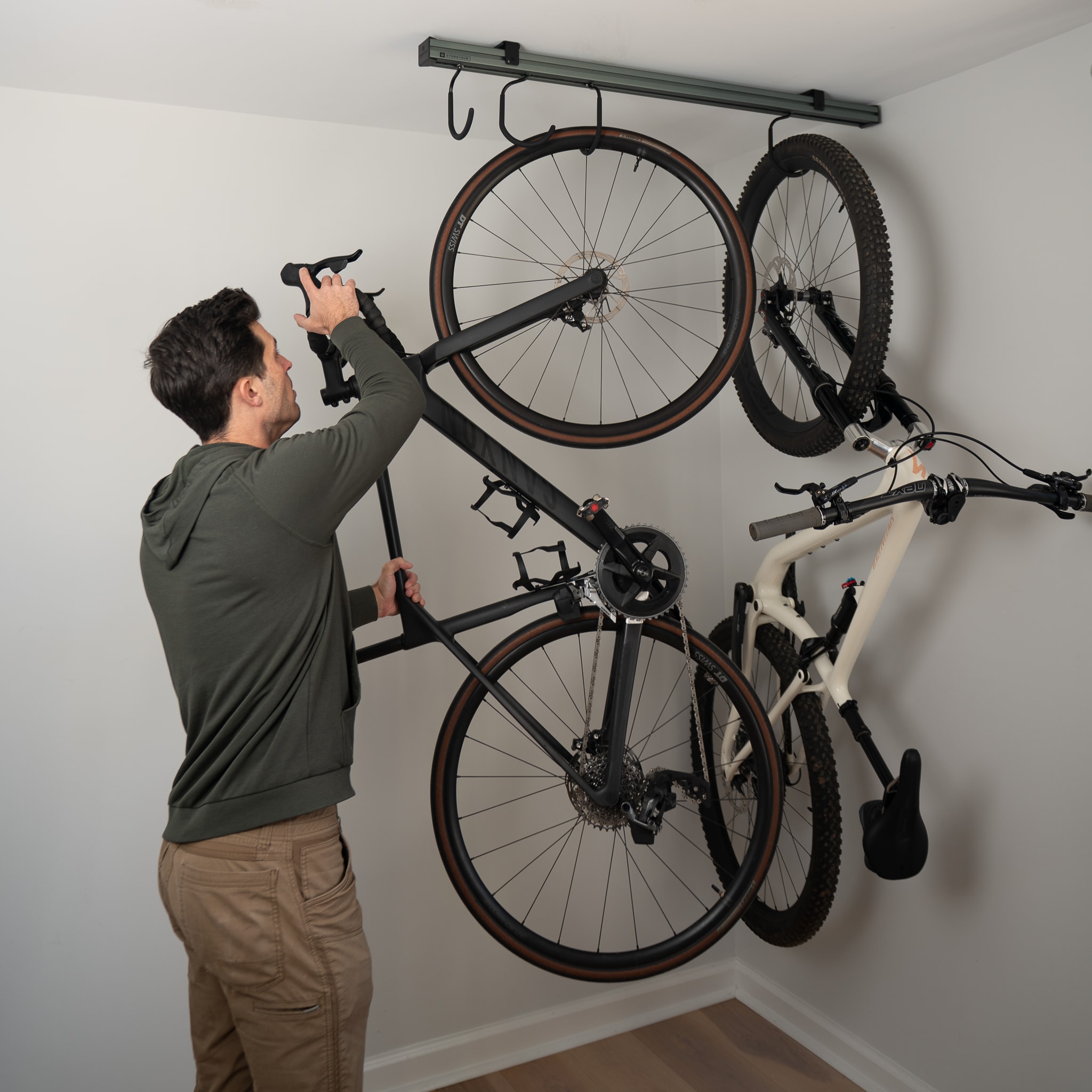 StoreBound CycleSlide - Ceiling Mounted Bike Storage - 5-8 Bikes