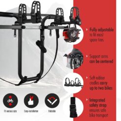 Hollywood Racks SR1 Spare Tire Bike Rack for Car for 2 Bikes, Up to 35 Lbs Each