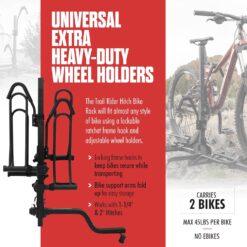 Hollywood Racks, Trail Rider, Hitch Mount Rack, 1-1/4'' and 2'', Bikes: 2