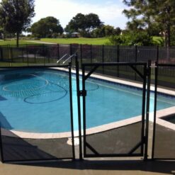 WaterWarden Aluminum Mesh Pool Safety Barrier Gate Black ( 2.5-ft x 4-ft )