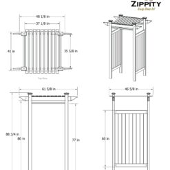 Zippity Outdoor Products 61.5-in x 46.5-in x 88.75-in White Outdoor Shower Kit Enclosure