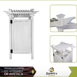 Zippity Outdoor Products 61.625-in x 46.625-in x 88.75-in White Outdoor Shower Kit Enclosure