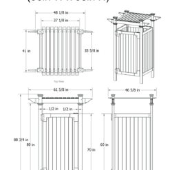 Zippity Outdoor Products 61.625-in x 46.625-in x 88.75-in White Outdoor Shower Kit Enclosure