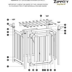 Zippity Outdoor Products 61.625-in x 46.625-in x 88.75-in White Outdoor Shower Kit Enclosure