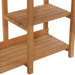 VEIKOUS Wooden Potting Bench Tables 46-in x 47.9-in x 15.3-in Natural Potting Bench