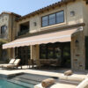 VEIKOUS 155.7-in Width x 10-in Height x 96-in Projection Beige Manual Retractable Patio Awning