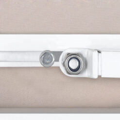 VEIKOUS 155.7-in Width x 10-in Height x 96-in Projection Beige Manual Retractable Patio Awning