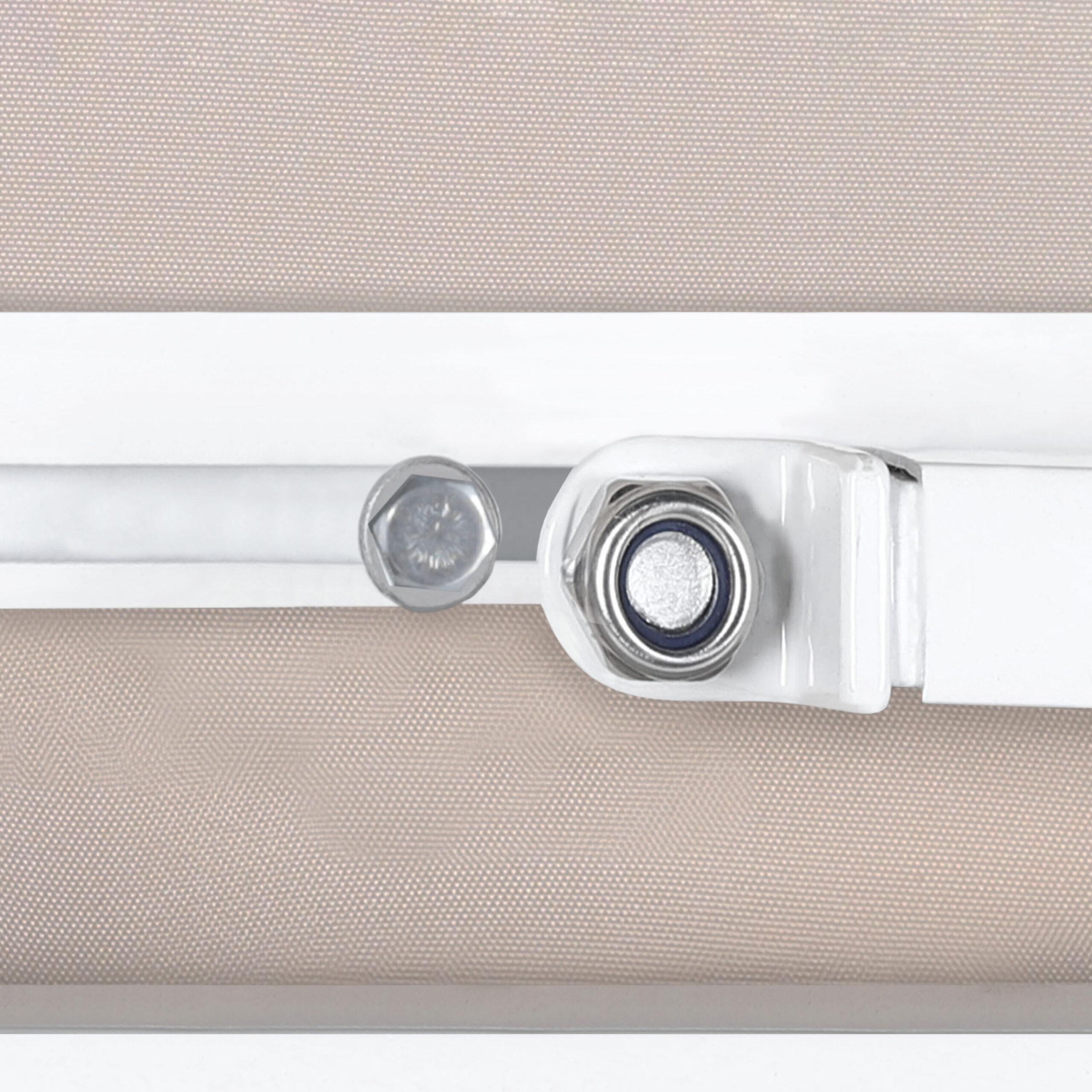 VEIKOUS 155.7-in Width x 10-in Height x 96-in Projection Beige Manual Retractable Patio Awning