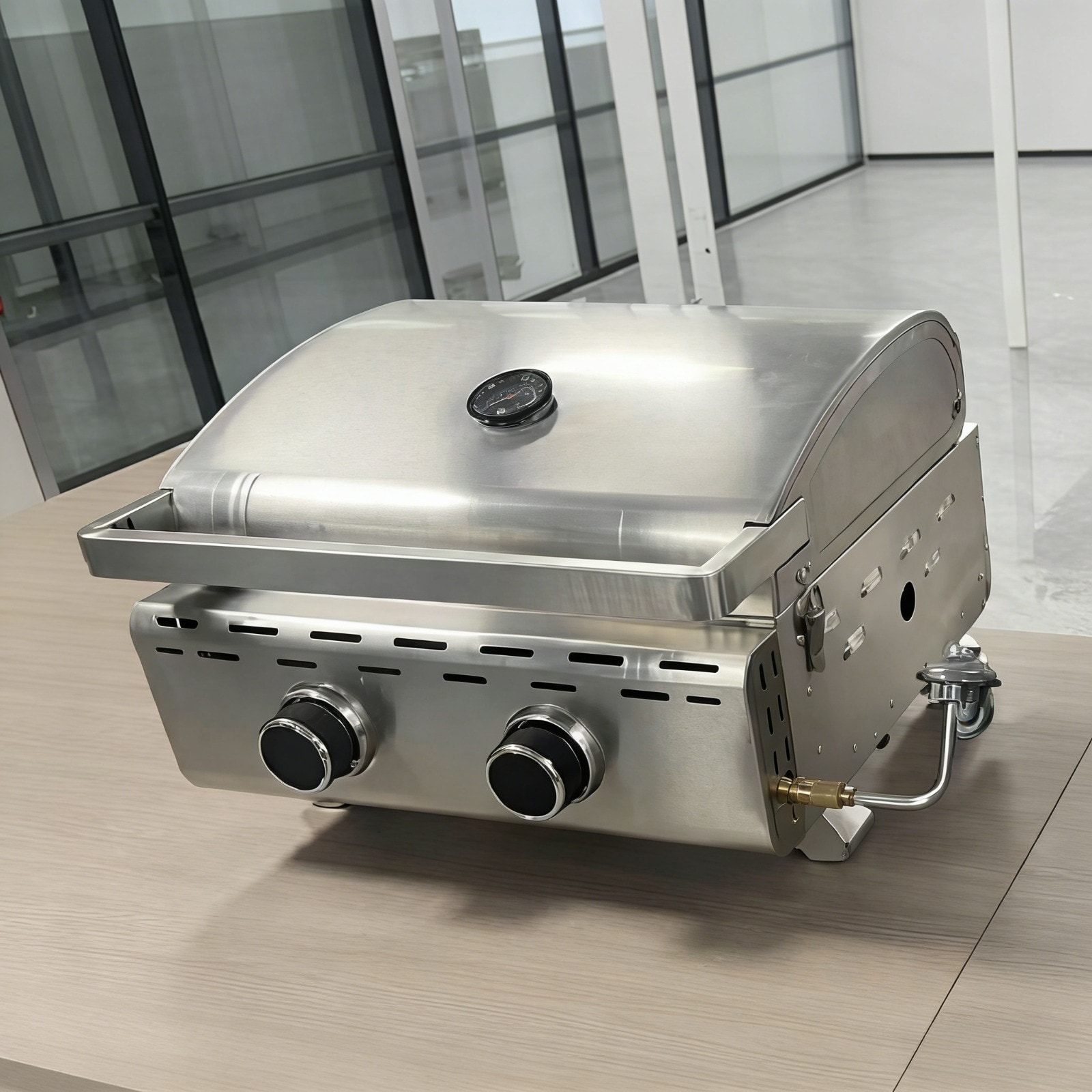 COWSAR 239.7-Sq. in Stainless steel Portable Liquid propane Grill