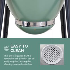 Sunjoy 386-Sq. in Green Portable Charcoal Grill