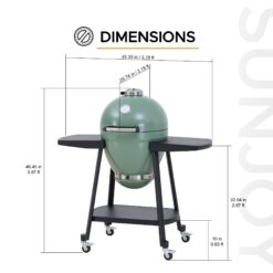 Sunjoy 386-Sq. in Green Portable Charcoal Grill