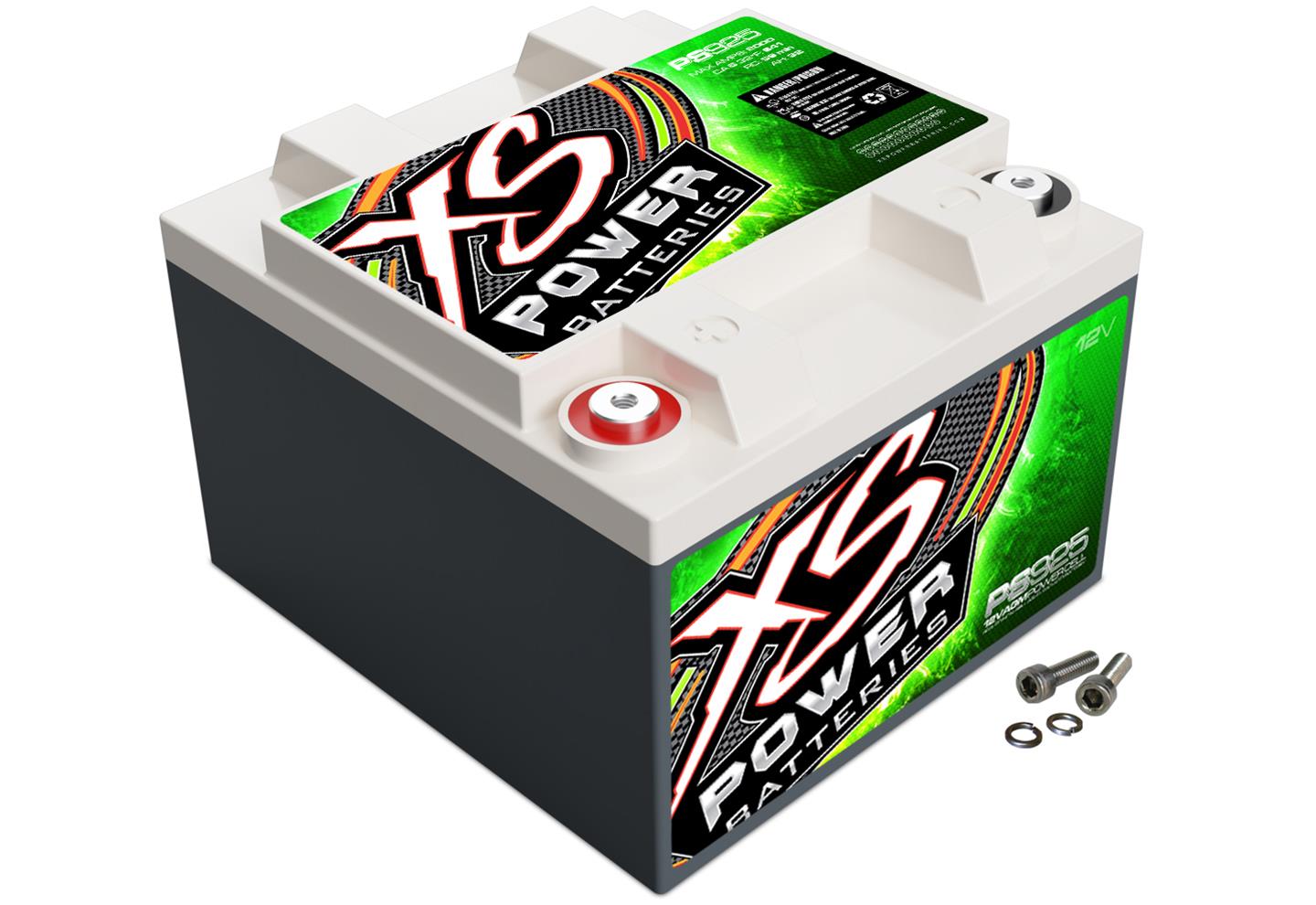 XS Power PS925 12V AGM Powersports Battery with M6 Terminal Bolts, Max 2000Amps