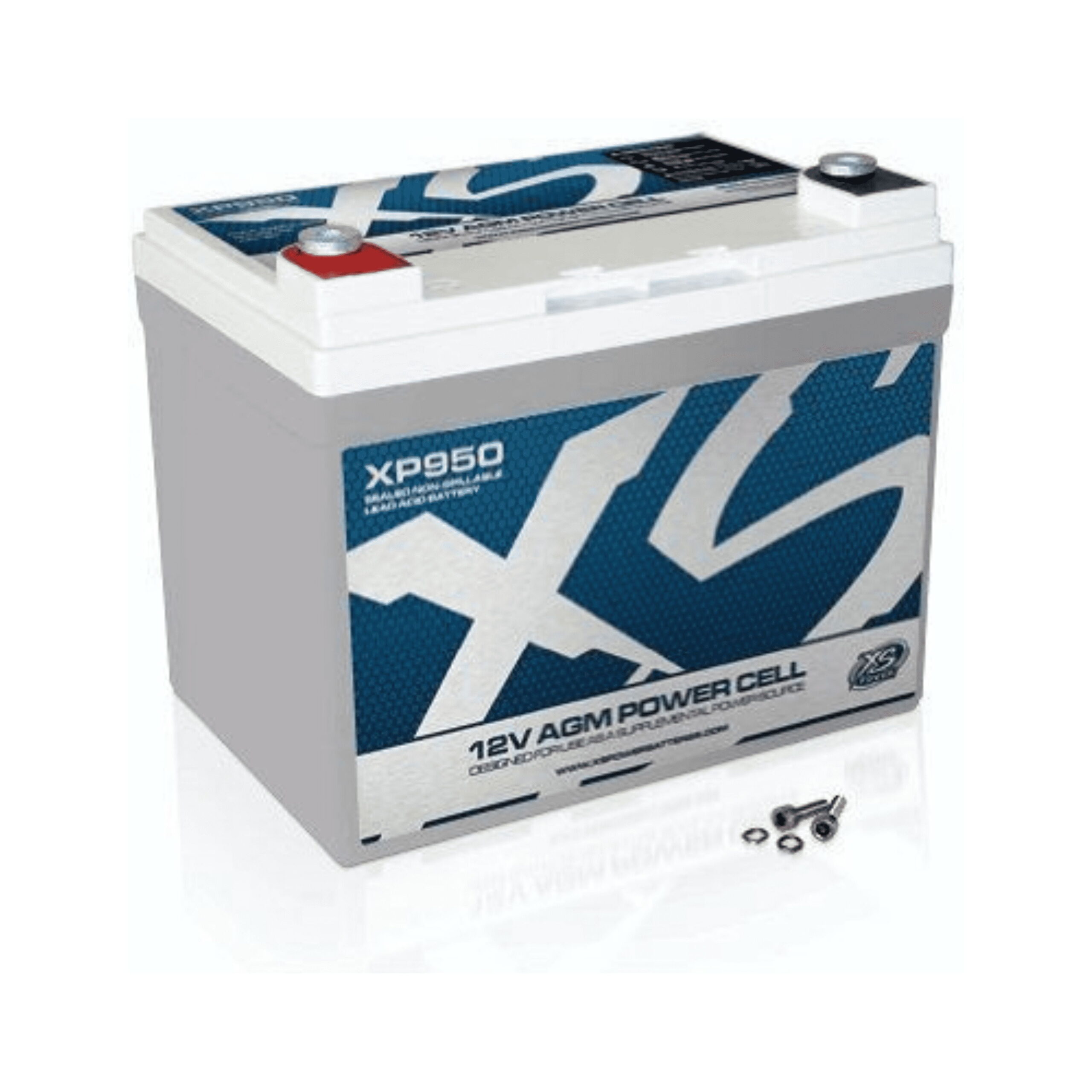 XS Power Supplemental Car Audio Power 12 Volt AGM Battery with2000 Amps & 80 Amp Hours & 150 Minutes of Reserve Capacity