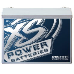 XS Power Supplemental Car Audio Power 12 Volt AGM Battery with2000 Amps & 80 Amp Hours & 150 Minutes of Reserve Capacity