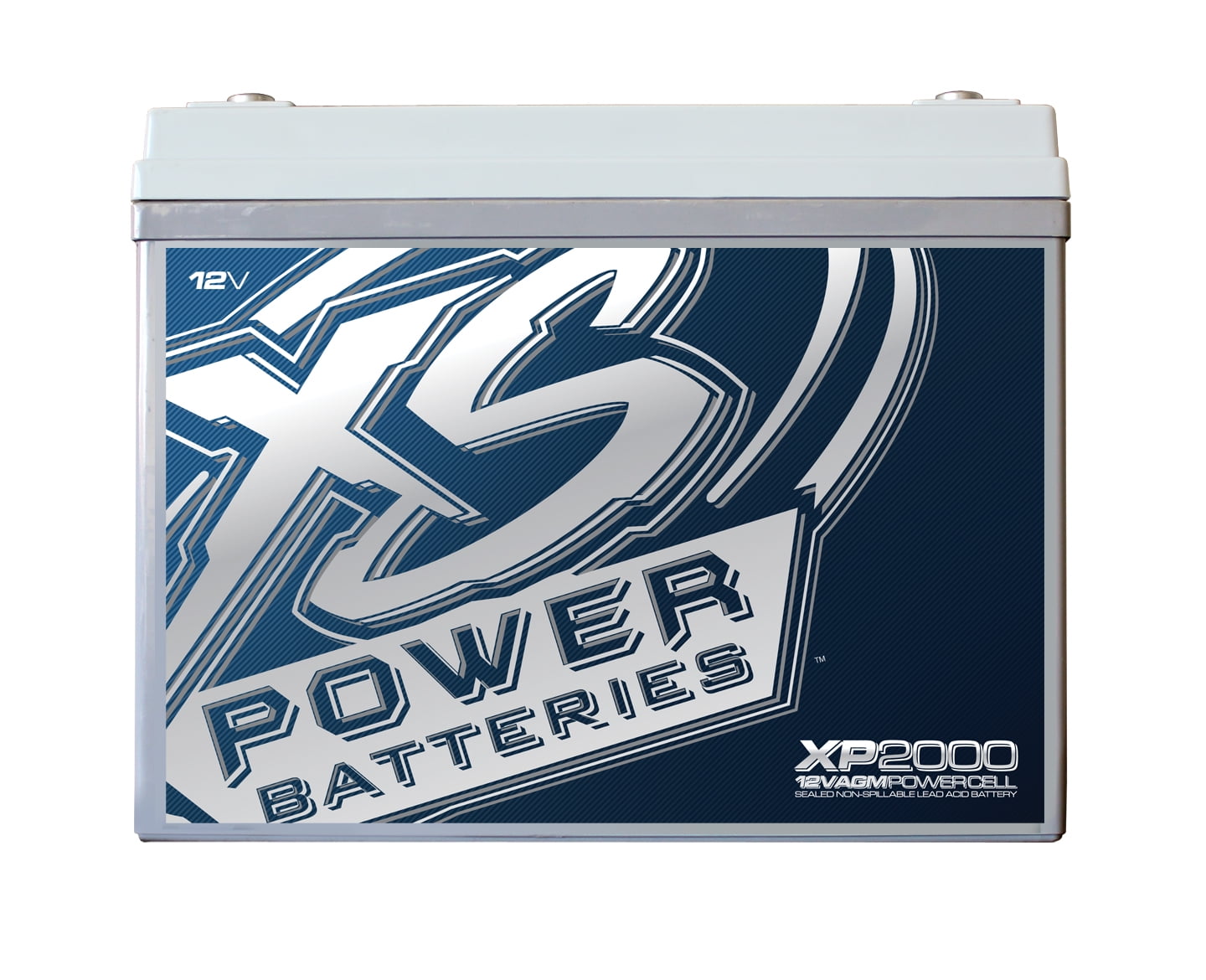 XS Power Supplemental Car Audio Power 12 Volt AGM Battery with2000 Amps & 80 Amp Hours & 150 Minutes of Reserve Capacity