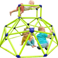 Eezy Peezy Climber with Top - Active Indoor Outdoor Play Set Climbing Dome Equipment Toys - Fun for Kids Ages 3 to 6 Years Old, Green and Blue