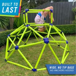 Eezy Peezy Climber with Top - Active Indoor Outdoor Play Set Climbing Dome Equipment Toys - Fun for Kids Ages 3 to 6 Years Old, Green and Blue