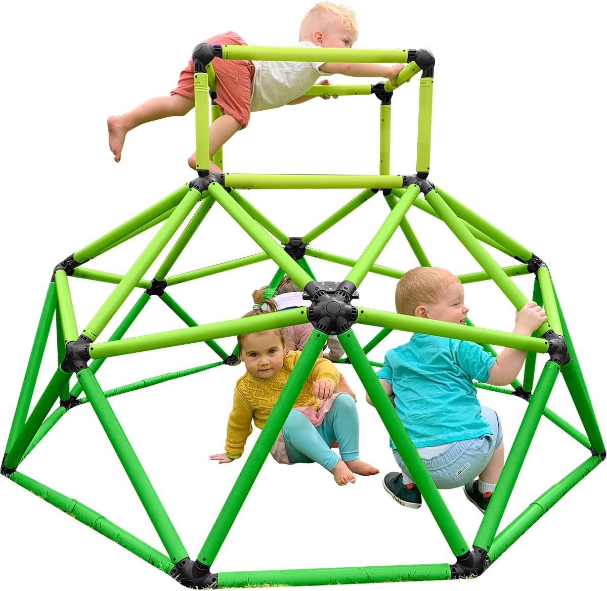 Eezy Peezy Climber with Top - Active Indoor Outdoor Play Set Climbing Dome Equipment Toys - Fun for Kids Ages 3 to 6 Years Old, Green