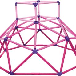 Eezy Peezy Climber with Top - Active Indoor Outdoor Play Set Climbing Dome Equipment Toys - Fun for Kids Ages 3 to 6 Years Old, Pink