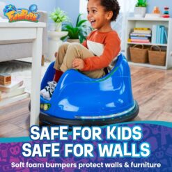 Flybar FunPark Electric Bumper Car 6V for Toddlers, Kids, Baby Ride On Toys, Ages 1.5-4 Years, LED Lights, 360 Degree Spin, Supports up to 66 pounds (No Remote)