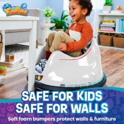 Flybar FunPark 6V Electric Bumper Car Ride-On for Toddlers, Ages 1.5–4 Years, LED Lights, 360° Spin, Supports up to 66 lbs (No Remote)