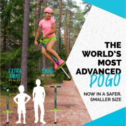 Flybar Vurtego Slingshot Pogo Stick – Patented Air-Powered Adjustable Spring for Controlled Jumps Over 5ft, Pogo Stick for Kids Age 5 and up, and Adults, Outdoor Toys, 40 to 180lbs, Durable, Lightweight