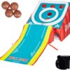 Flybar FunPark Giant Inflatable Skee‑Ball Game – 11 Ft. Long Arcade Toy with 4 Balls and Electric Air Pump for Backyard, Indoor or Outdoor Family Play; Active Game for Kids & Adults, Ages 6+