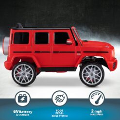 Kid Trax Electric Kids Luxury Mercedes Benz AMG G63 Car Ride-On Toy, 6 Volt Battery, Remote Control, Ages 3-5 Years, Red