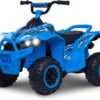 Kid Trax 12V Electric ATV - Boys and Girls Ride On Toys, Indoor/Outdoor Quad Four Wheelers, ATV Ride On, Kids' Electric Vehicle, ATV Car Vehicle w/Led Headlight, Max Weight 77 lb, Ages 3-8, Blue