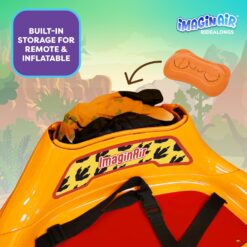 ImaginAir 6V Raptor Dinosaur Toys Bumper Car - Kids Car to Drive, Ride On Toy, Auto-Inflated, w/Music, Parent Remote Control, LED Lights, 360° Spin, 1 MPH, Max Weight of 66lbs, Age 1.5-4 Years