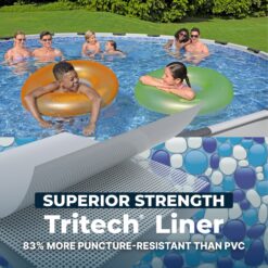 Bestway Steel Pro MAX 18 Feetx48 Inches Round Above Ground Swimming Pool with Pump and Cover