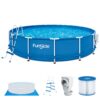Funsicle 15ft x 36 Inch Outdoor Activity Round Frame Above Ground Swimming Pool Set